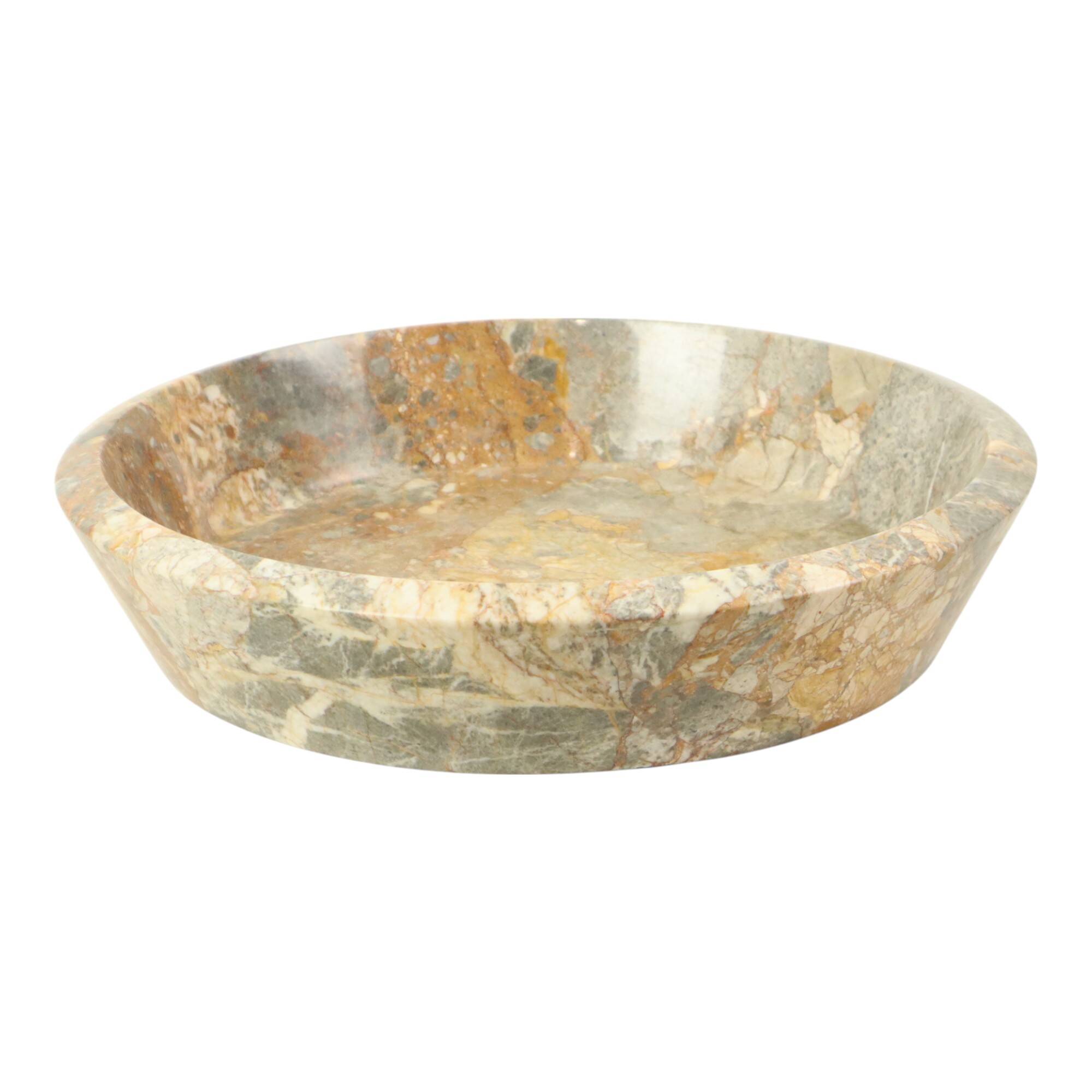 Heavy Large Marble Fruit Bowl XL Natural Stone 40cm