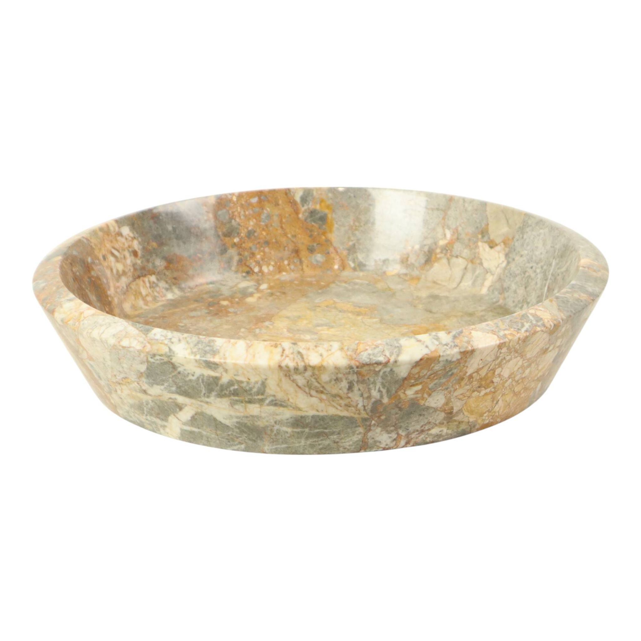 Heavy Large Marble Fruit Bowl XL Natural Stone 40cm