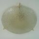 vintage kaiser ice glass ceiling LAMP flush mount 60/70's relief surface