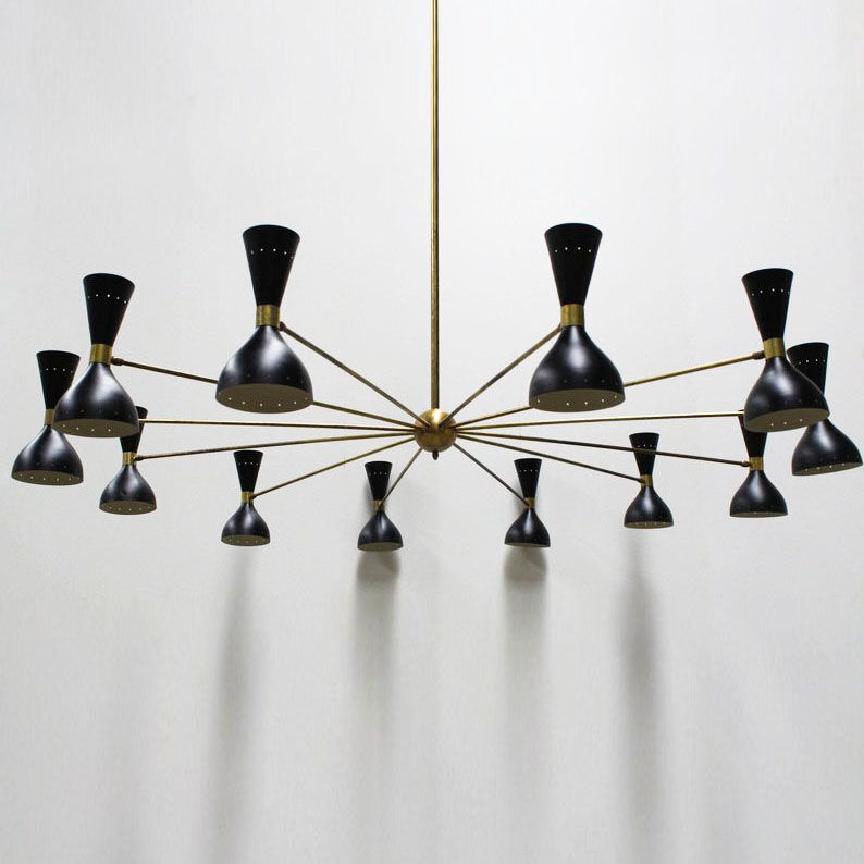 Very large chandelier Italian 24 lights Italian style years 50