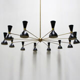 Very large chandelier Italian 24 lights Italian style years 50