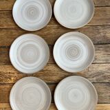 6 grandes assiettes Niderviller modèle Pierre