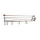 Old brass wall coat rack