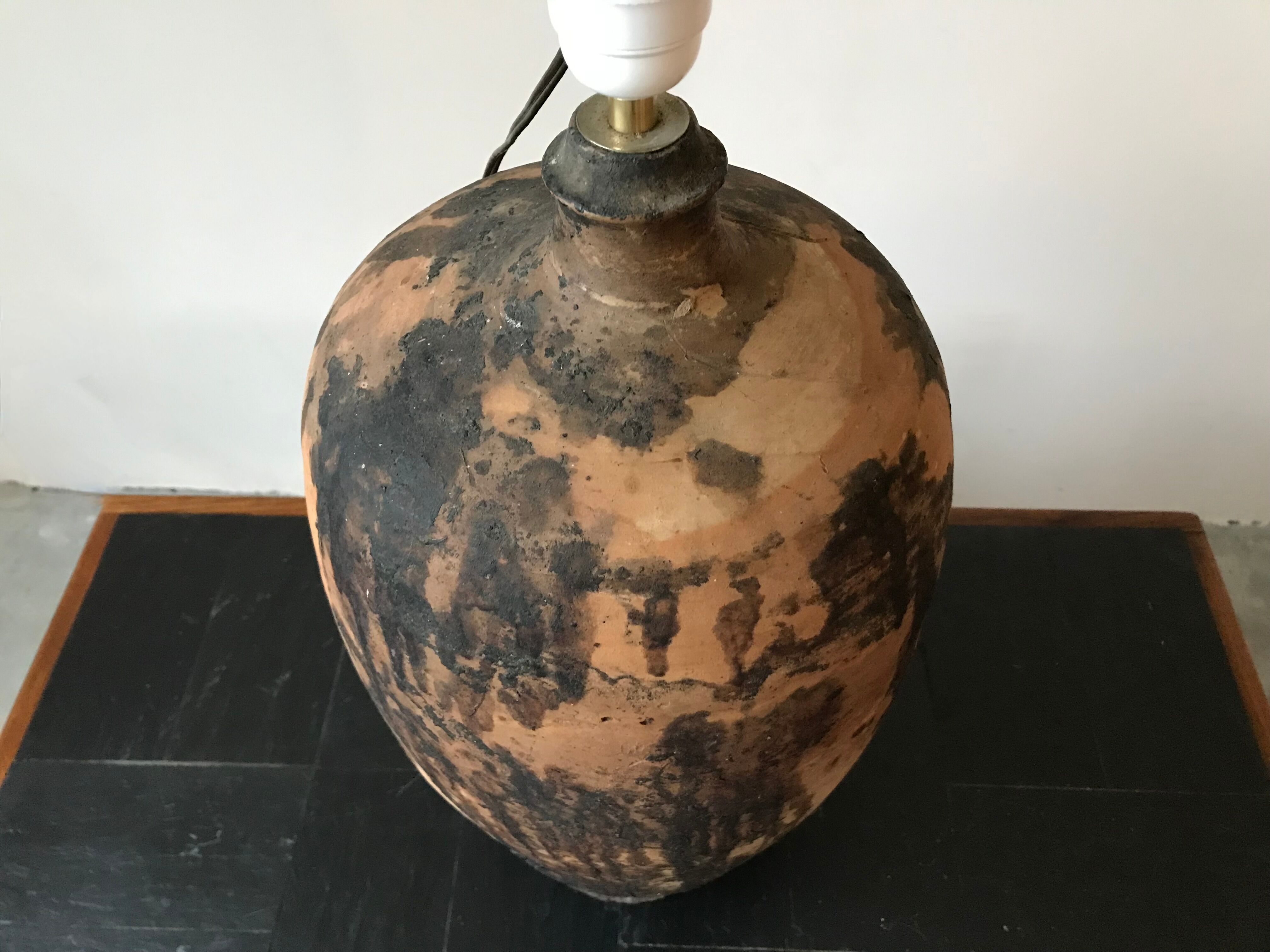 Terracotta lamp, 19th century