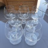 7 crystalline cognac glasses