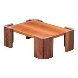 1970s Italian walnut coffee table by Mobilgirgi