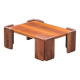 1970s Italian walnut coffee table by Mobilgirgi