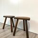 Paire de tabourets tripodes