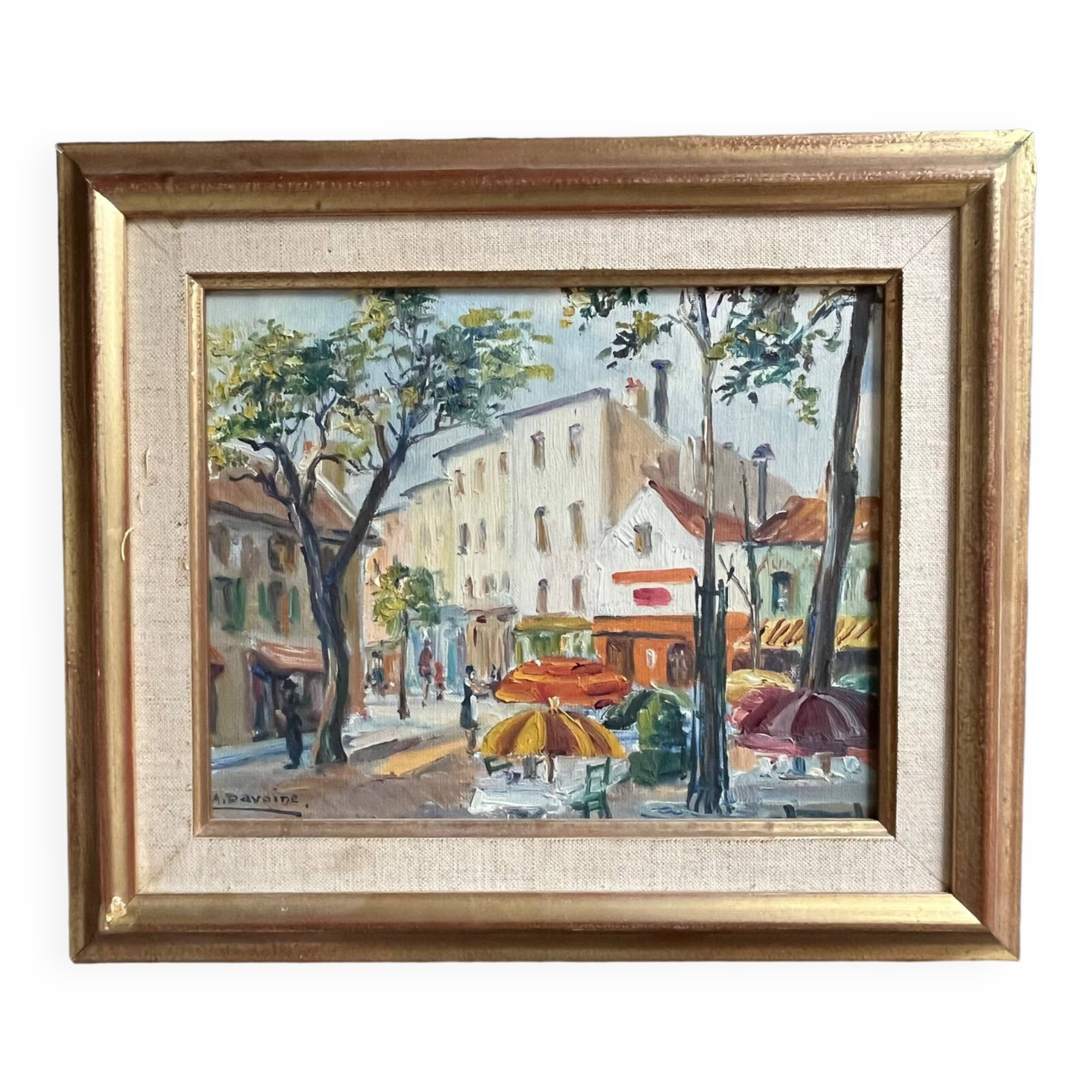 Oil on canvas: Place du mound