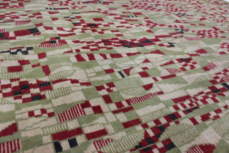 Extraordinary Geometric Design Carpet, 1950s