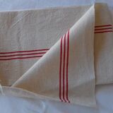 4 tea towels, rustic canvas, bistres.