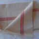 4 tea towels, rustic canvas, bistres.