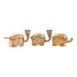 Elephant Parade Candle Holder | Brass | 1960s