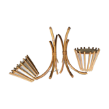 Pair of wall light rattan vintage 1960