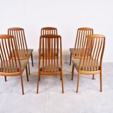 Set of 6 dining chairs, model EVA by Niels Kofoed, Denmark