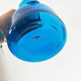 Bottle - Italian carafe Empoli blue fleur de lys 1960