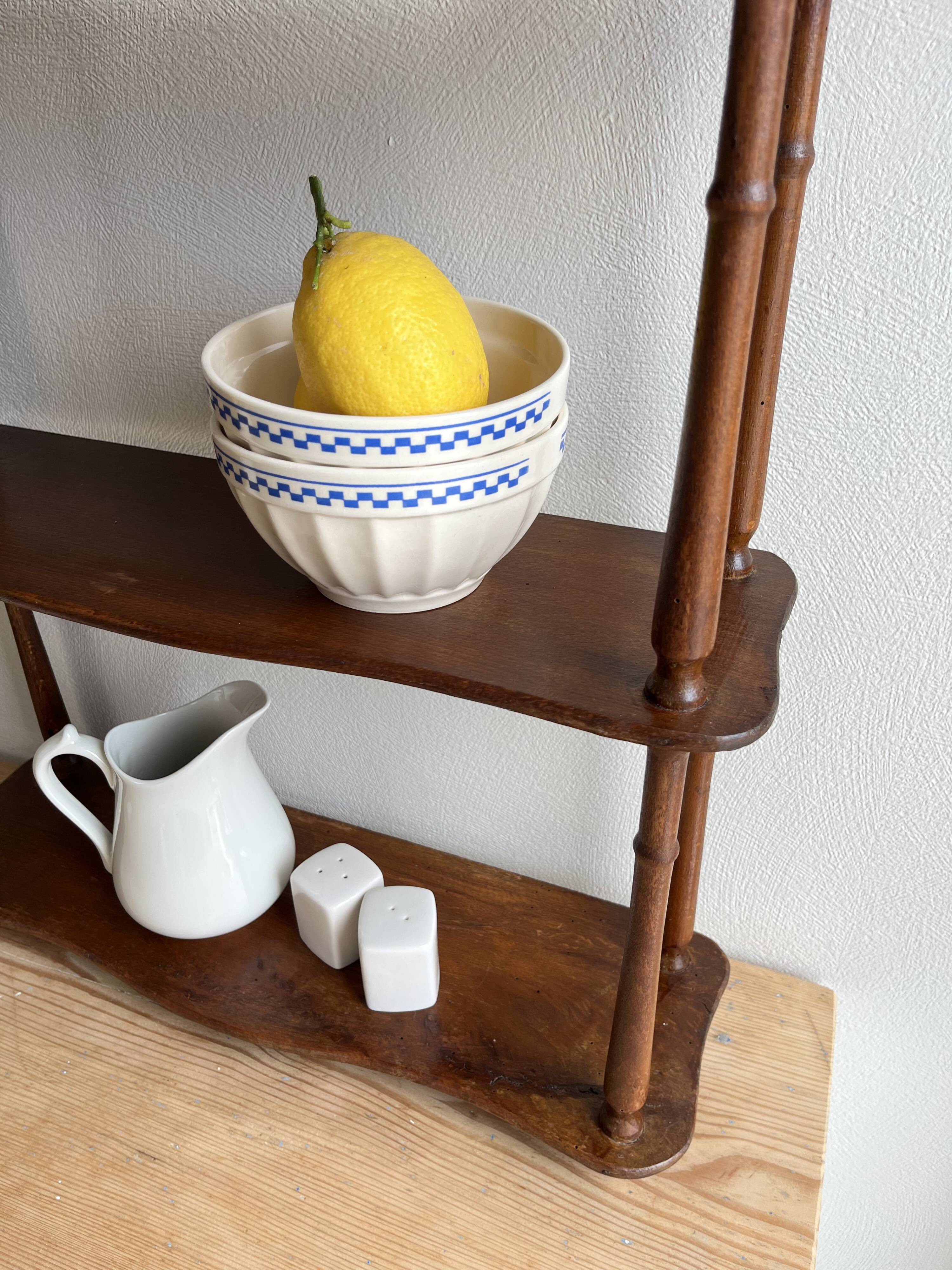 Old wooden reel shelf