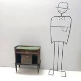 Pair of Walnut, Beech and Glass Nightstands in the Style of Tomaso Buzzi, Italy