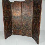 Late 18th-century Belgian embossed leather folding screen – after Daniel Marot