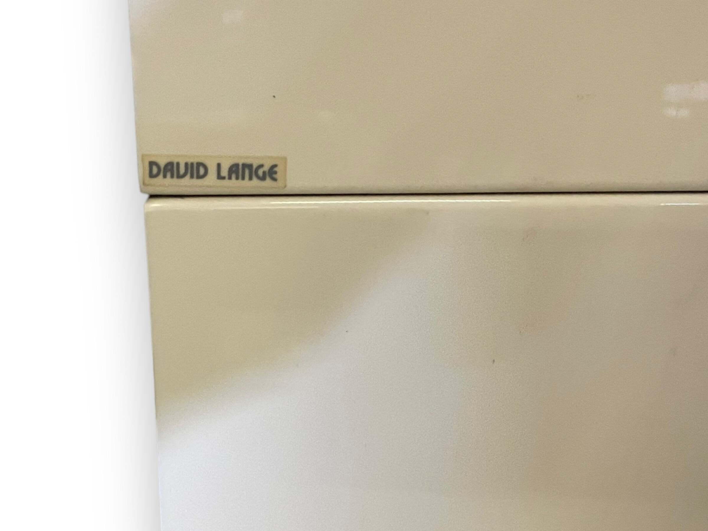 David Lange white lacquered wooden furniture