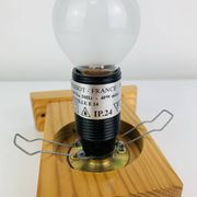 Vintage Tissot opaline globe and pin wall light.