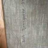 Original Swedish oil on canvas – “Frukt” by Bente Bjerregaard – dated 1989 – vintage & framed 59 × 70 cm