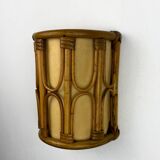 Mid-century rattan wall sconce, Italy, circa 1960s