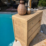 ART DÉCO chest of drawers in raw oak with beautiful mouldings