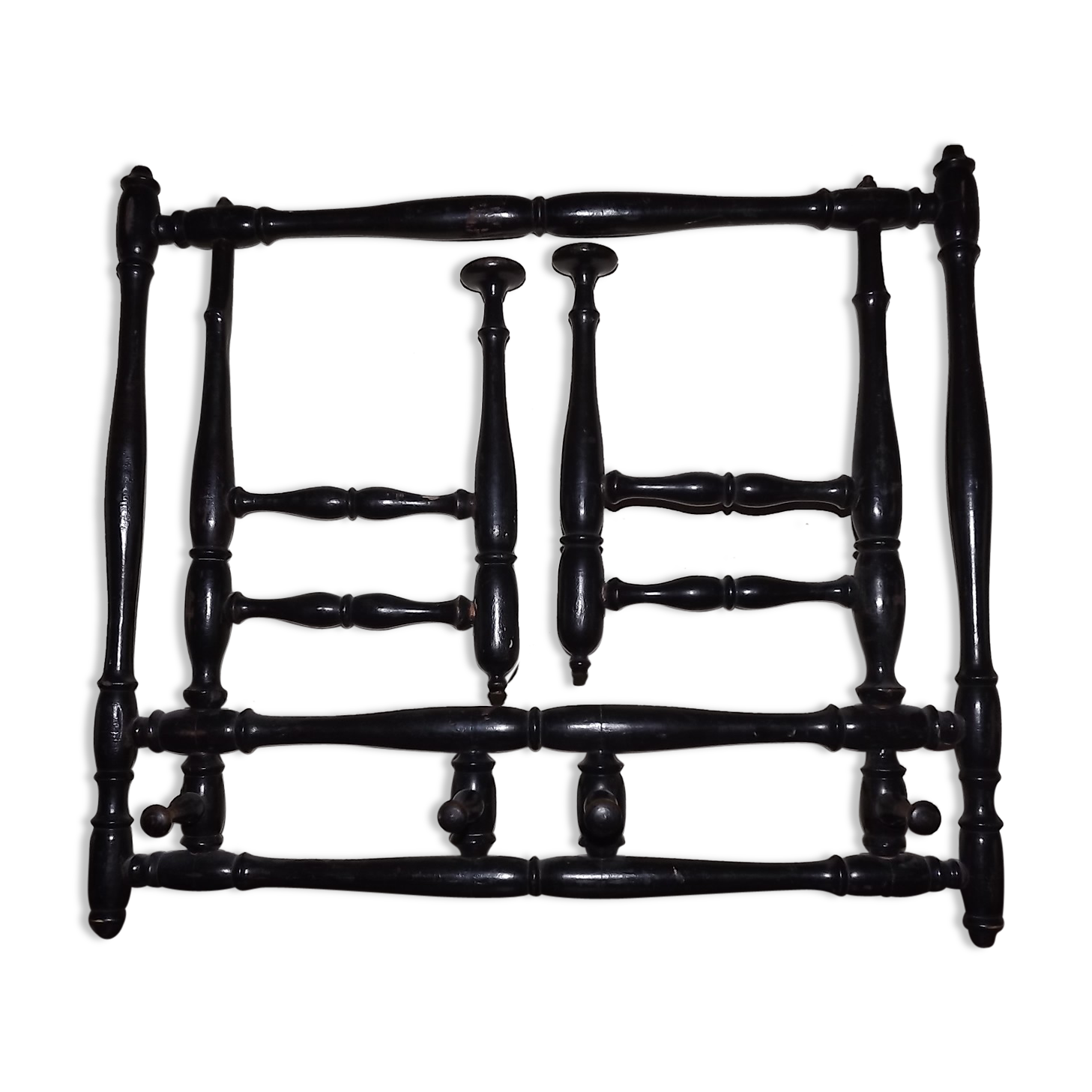 Wearing coats Napoleon III blackened wooden 6 hooks