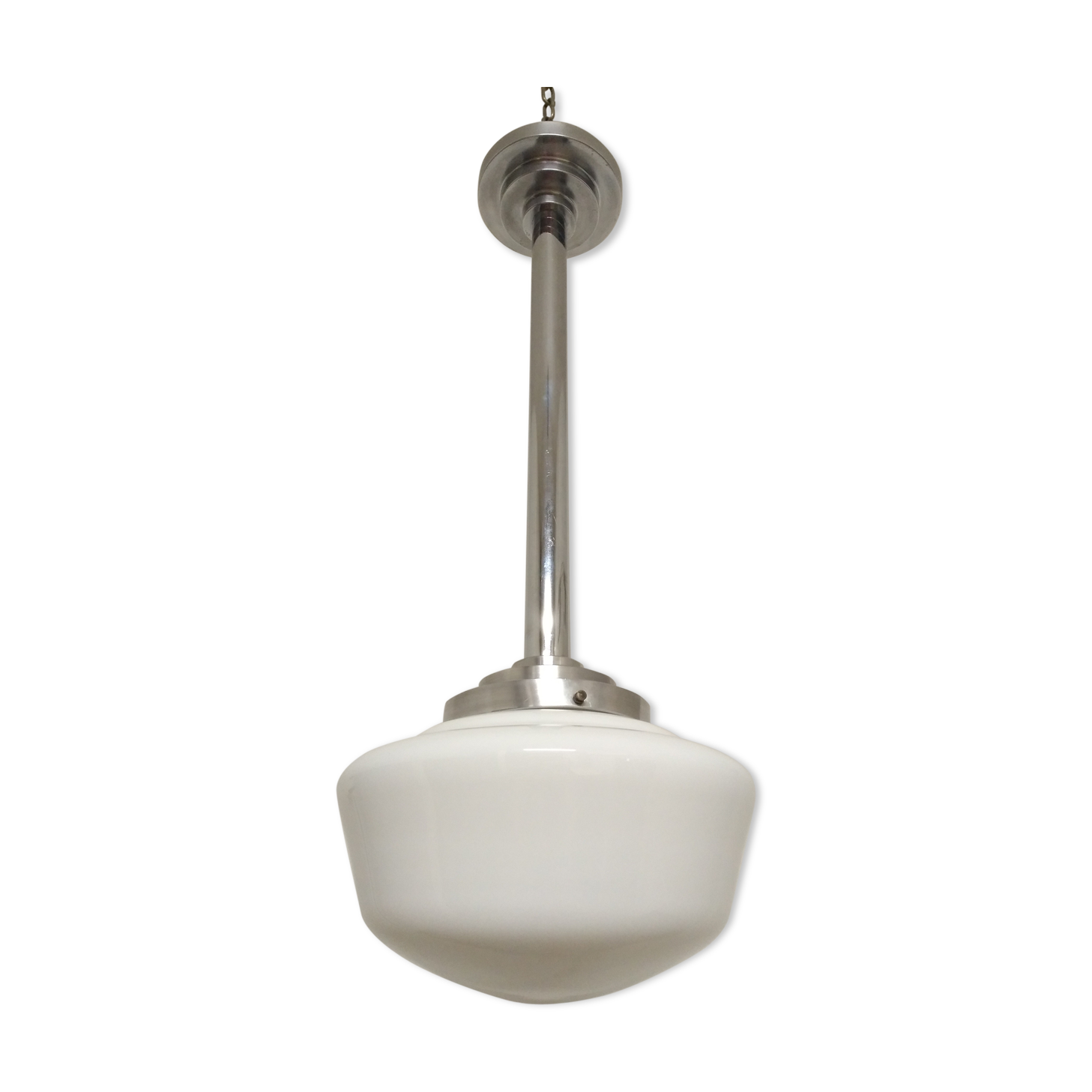 Opaline Art Deco hanging lamp