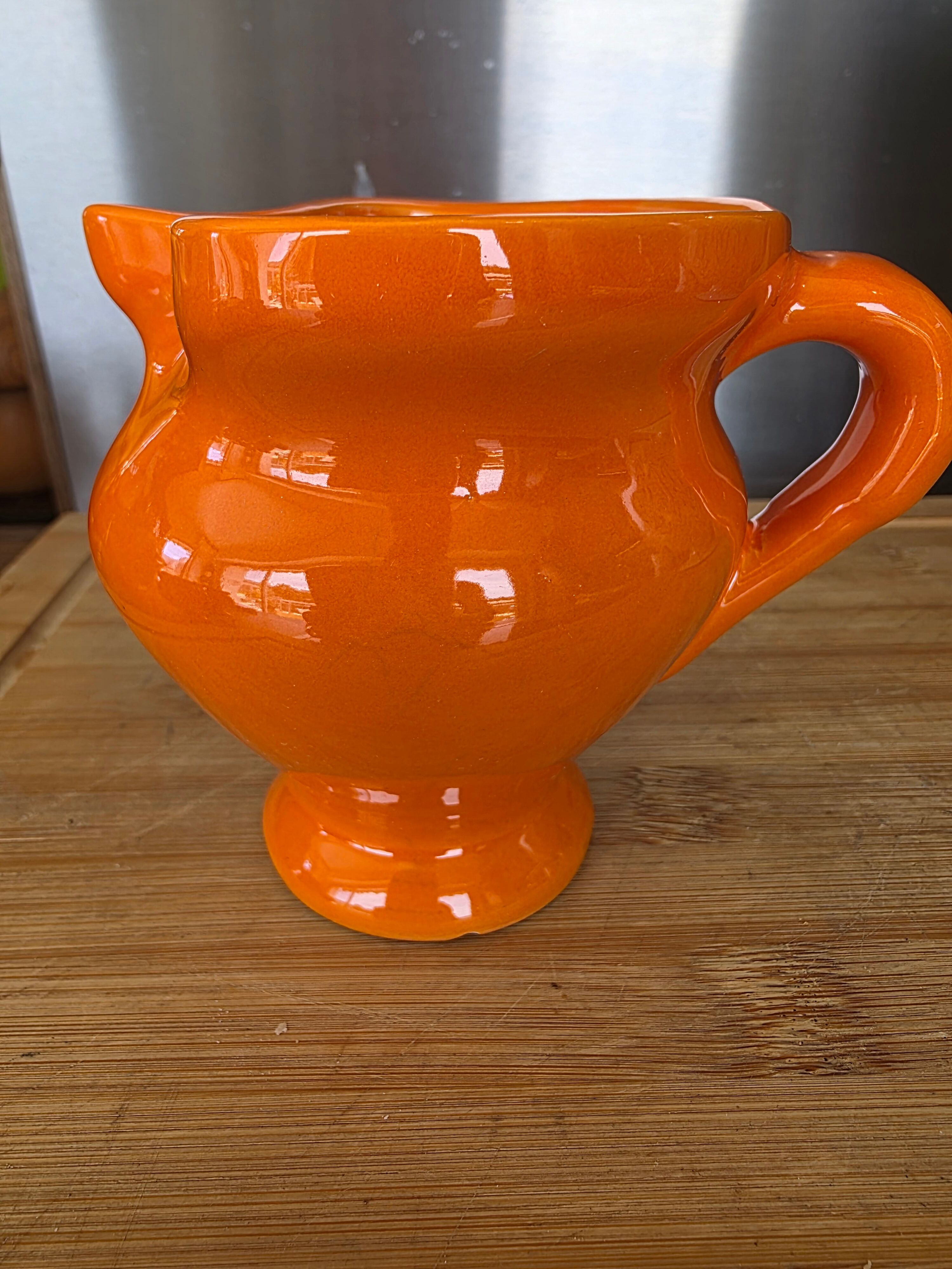 Vintage orangeade service Vallauris – Orange Pop jug + 6 cups