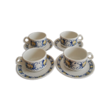 Set of 4 Villeroy & Boch cups and saucers - vintage