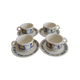 Set of 4 Villeroy & Boch cups and saucers - vintage