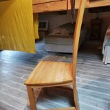 Set of 4 solid rubberwood chairs