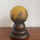 Yellow, round art deco table lamp. Art d'France