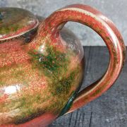 Théière de potier en grès émaillé vintage