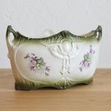 Small jardinière vase in art nouveau majolica.