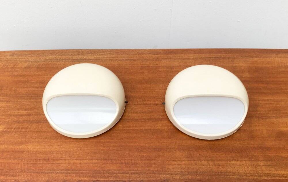 Italian Space Age Wall Lamps from the Mid-Century by Gerd Lange for Kartell, 1960s, Set of 2