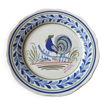 Henriot Quimper Brittany earthenware plate