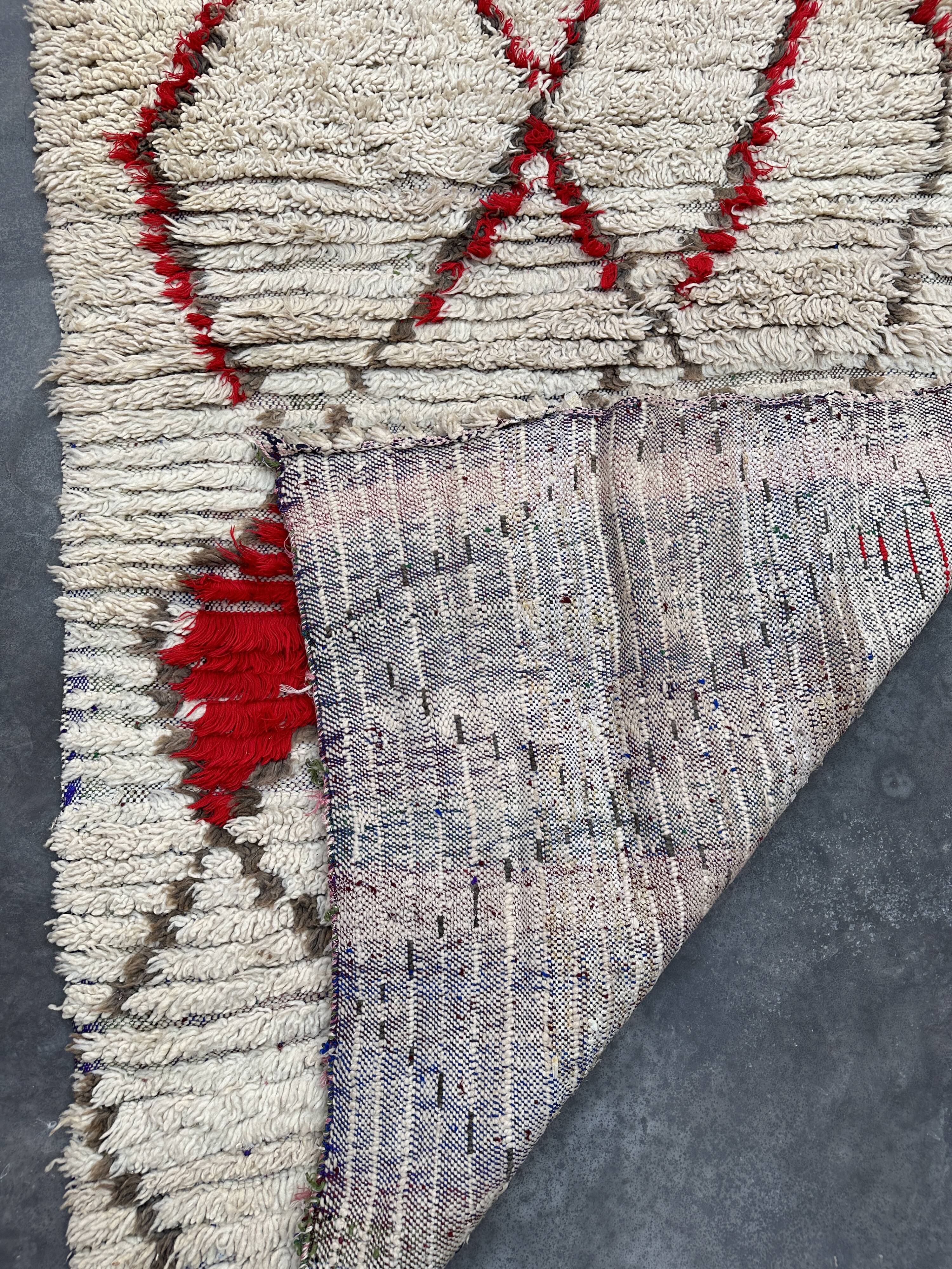 Moroccan carpet azilal beige - 114 x 166 cm