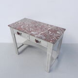 Art Deco table with 2 drawers and mirror, side table