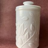 White opaline pot