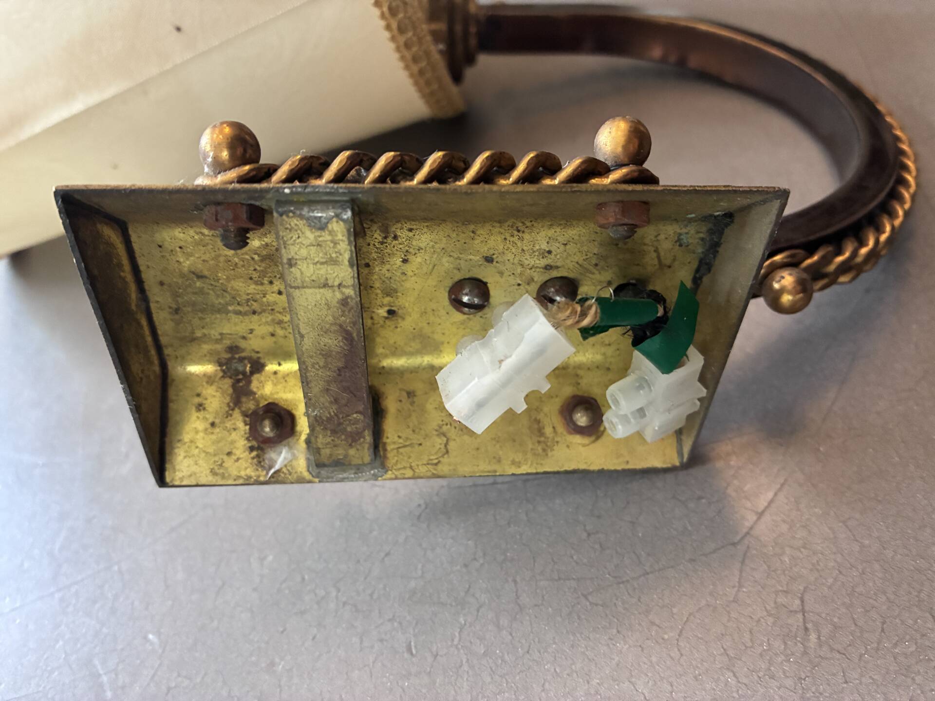Pair of vintage wall lights from the 1950s.