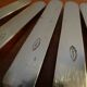 12 antique Art Deco knives silver metal and molten steel blades