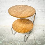 Double chrome harness wood tray