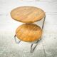 Double chrome harness wood tray