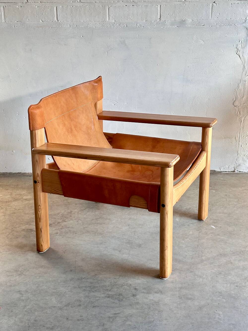Leather lounge chair 'Natura', Karin Mobring, Ikea, Sweden, 70s