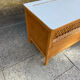 wooden and rattan chest