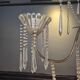 Lustre, crystal and silver-plated metal, Swedish neoclassicism