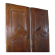 Pair of antique solid walnut doors from the 18th century.